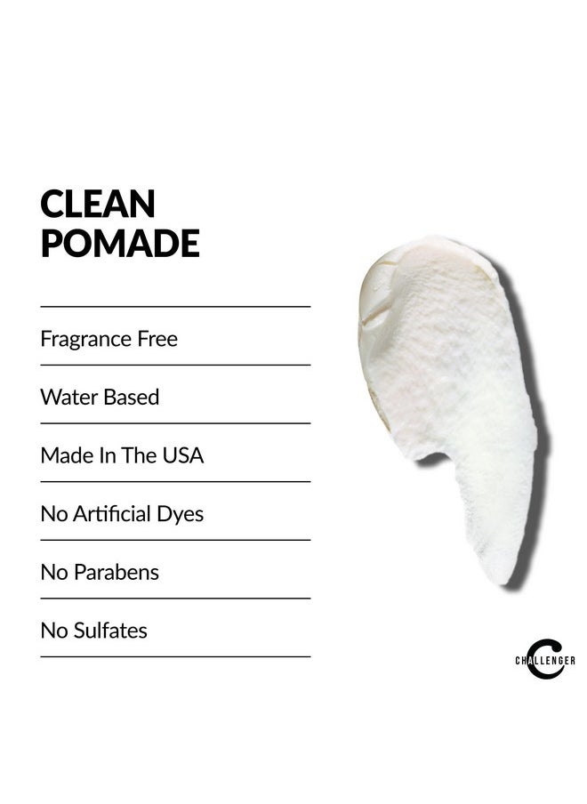 Challenger - Challenger Fragrance Free Cream Pomade | Non-Comedogenic Styling Product | Unscented Hair Gel | Medium Firm Hold & Clean Ingredients | 1.5oz - Image 1