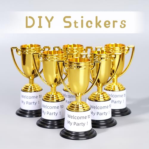 ZZYFGH 6 Pack Mini Gold Award Trophy Cup for Kids and Adults, 4 Inch Plastic Trophies for Sports, Party Favors, Tournaments, Competitions (6 Pack) - Image 5