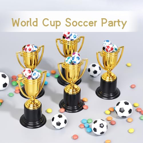 ZZYFGH 6 Pack Mini Gold Award Trophy Cup for Kids and Adults, 4 Inch Plastic Trophies for Sports, Party Favors, Tournaments, Competitions (6 Pack) - Image 4