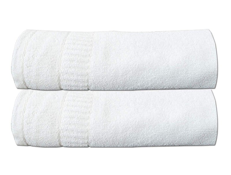 Kuber Industries Kuber Industries Cotton Bath Towel 400 GSM (2 Pieces, White)  - Image 1