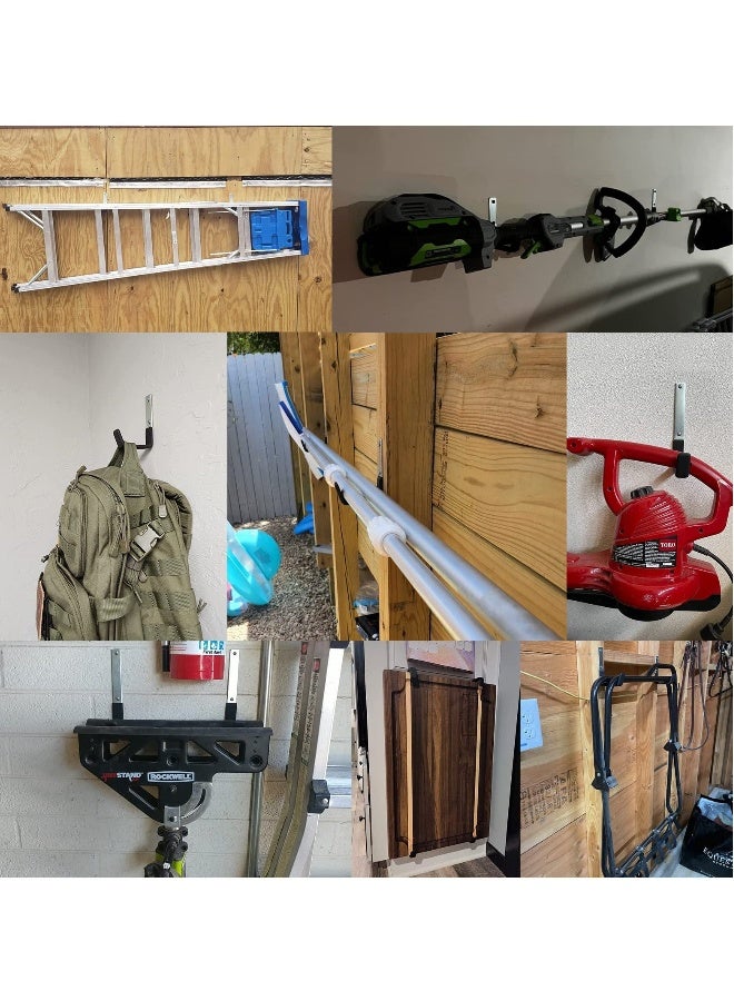 2 Pcs Heavy Duty Steel Hooks, Utility Hooks for Household Garage Storage Utility Hooks Tool Organizer Tool Holder Steel Wall Mount Hooks - Image 4
