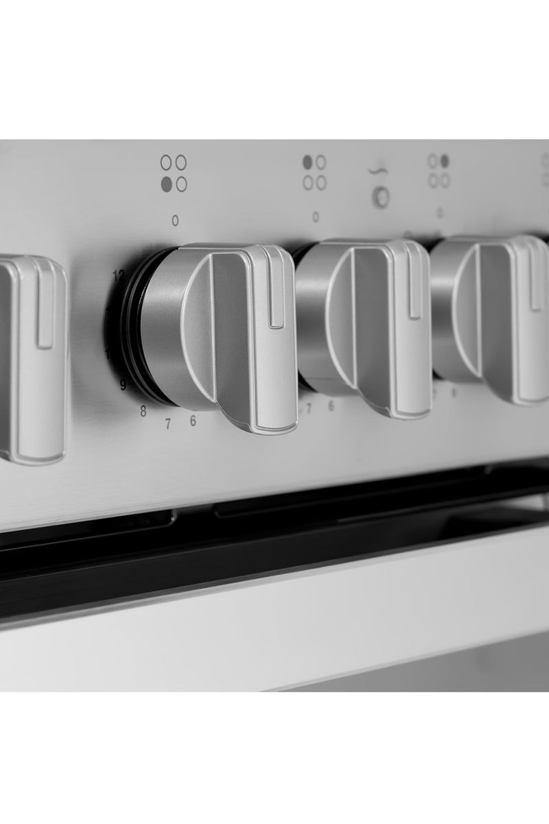 ELBA - 60cm Freestanding Electric Cooking Range - 4 Zone Ceramic Cooktop - Automatic Ignition + 69Ltr Electric 9 Function Oven - Convection Fan Cooking - Stainless Steel - Italian Technology - Image 2