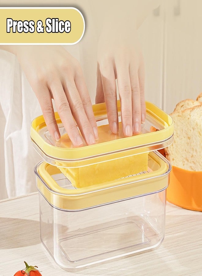 SMOTOT Butter Slicer Cutter Dish Airtight Box Stick Container Airtight Lid with 304 Stainless Steel Tweezer for Fridge Storage - Image 5
