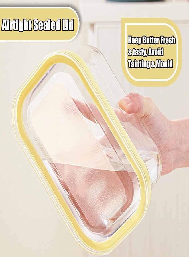 SMOTOT Butter Slicer Cutter Dish Airtight Box Stick Container Airtight Lid with 304 Stainless Steel Tweezer for Fridge Storage - Image 4