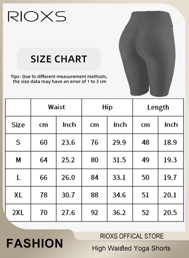 RIOXS Women's Shorts,High Waisted Tummy Control Shorts,Soft Comfy Short Leggings For Women,Ladies Stretch Training Short Pants For Yoga Athletic Workout Training,Biker Under Shorts  - Image 2