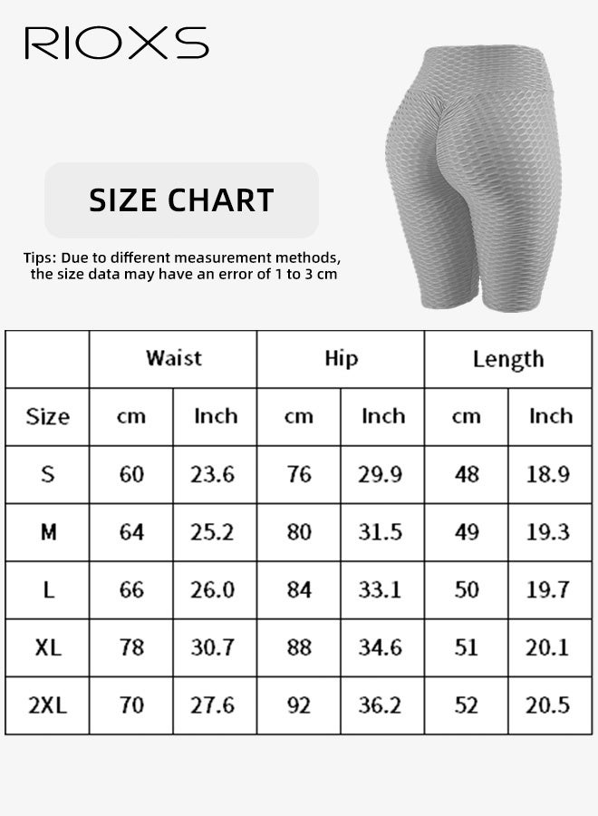 RIOXS Women's Shorts,High Waisted Tummy Control Shorts,Soft Comfy Short Leggings For Women,Ladies Stretch Training Short Pants For Yoga Athletic Workout Training,Biker Under Shorts - Image 5