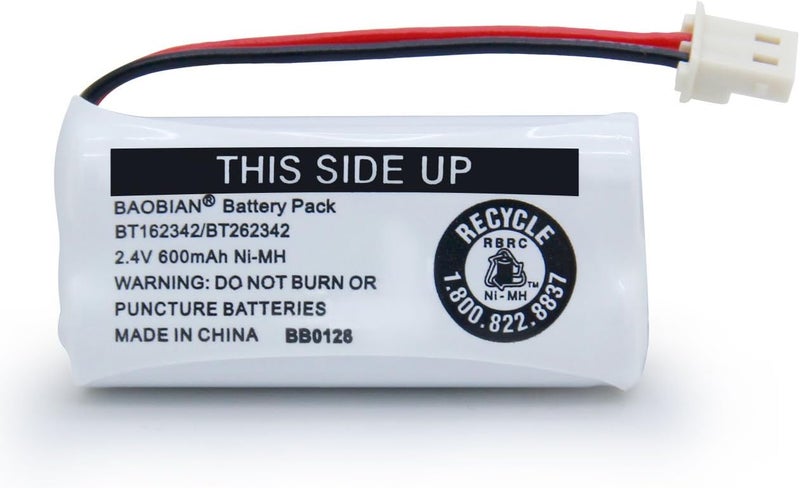 BAOBIAN BT162342 BT262342 Battery Compatible with for BT183342 BT283342 BT166342 BT266342 VTech CS6114 CS6419 CS6719 at&T EL52300 CL80111 Cordless Phone(Pack of 4)(Pack 0f 4) - Image 4