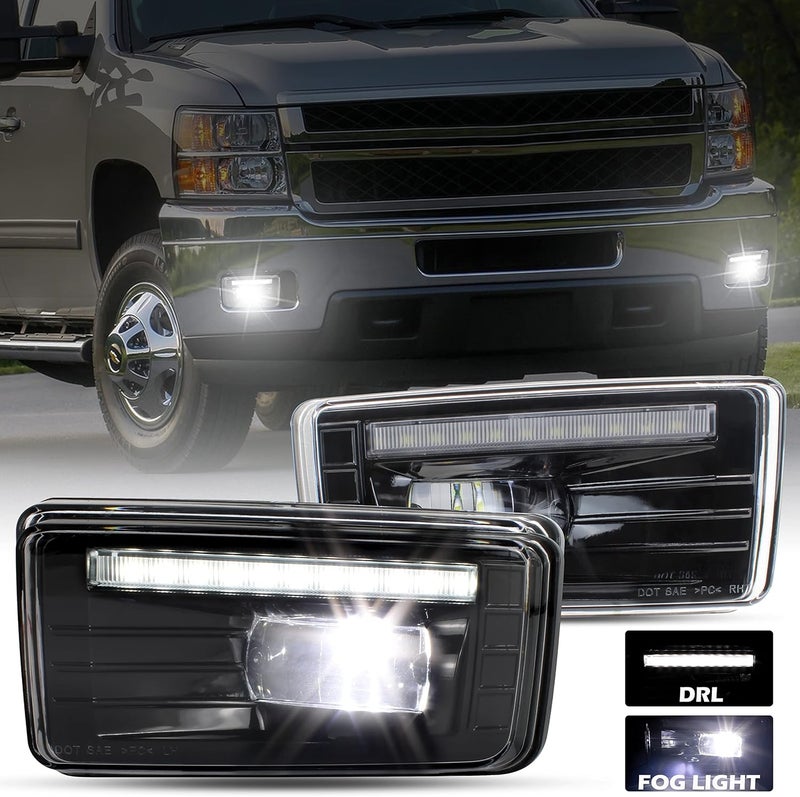 KEWISAUTO LED Fog Light with DRL for Chevy Silverado, Avalanche, Suburban, and Tahoe (2007-2014) - Image 1