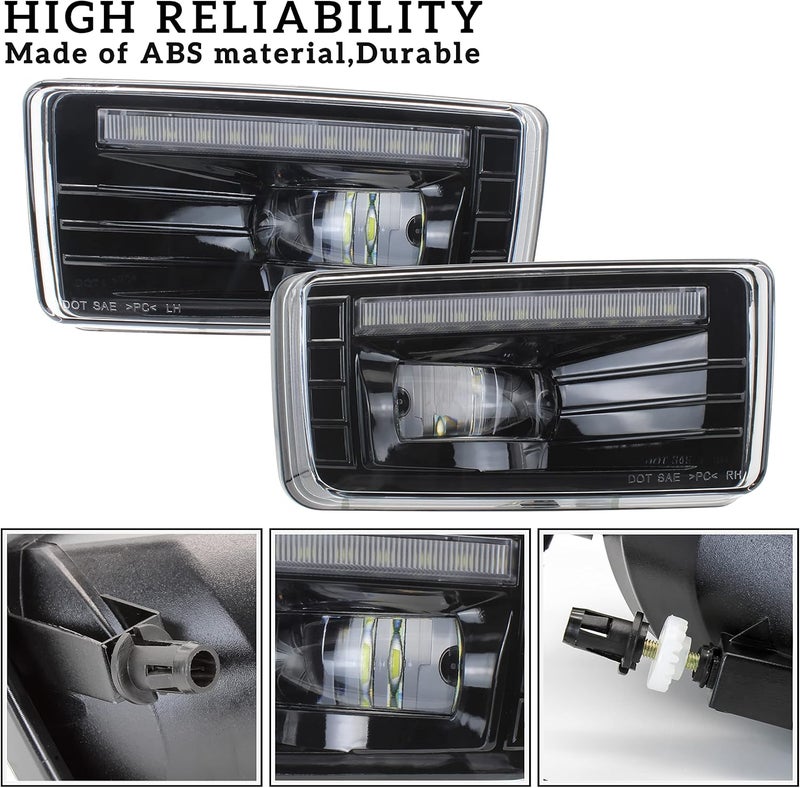 KEWISAUTO LED Fog Light with DRL for Chevy Silverado, Avalanche, Suburban, and Tahoe (2007-2014) - Image 4