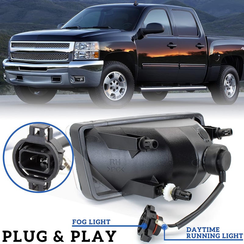 KEWISAUTO LED Fog Light with DRL for Chevy Silverado, Avalanche, Suburban, and Tahoe (2007-2014) - Image 5
