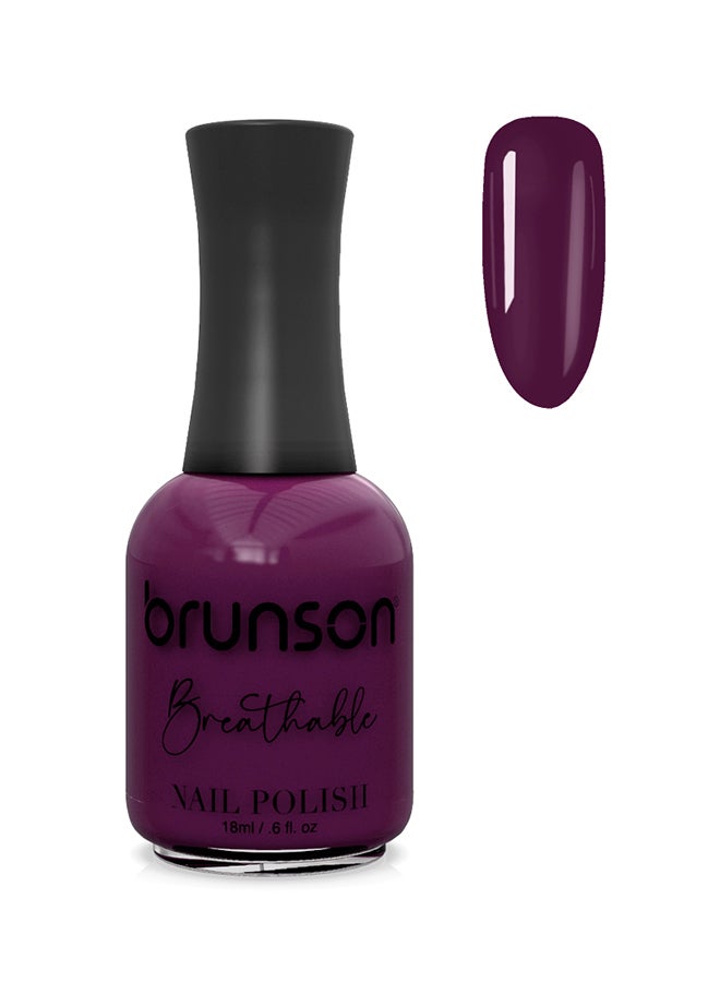 brunson طلاء أظافر قابل للتنفس طلاء أظافر حلال صديق للوضوء سريع الجفاف نباتي طويل الأمد وسهل التقشير 18 مل BH123