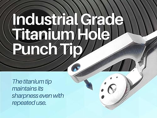 ARTMAN INSTRUMENTS Ainsworth Punch Pliers Titanium Tip for Rubber Dam Sheets, Leather Rotary Hand-Sewing Leather Punch Tool Different-Size Holes 0.8mm, 1.0mm 1.2mm 1.5mm and 2mm Rotary Punch - Image 2