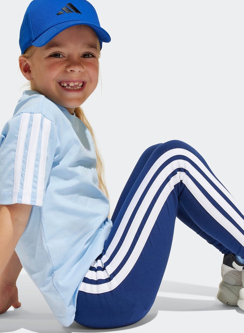 Adidas Kids 3 Stripe Essential T-Shirt - Image 4