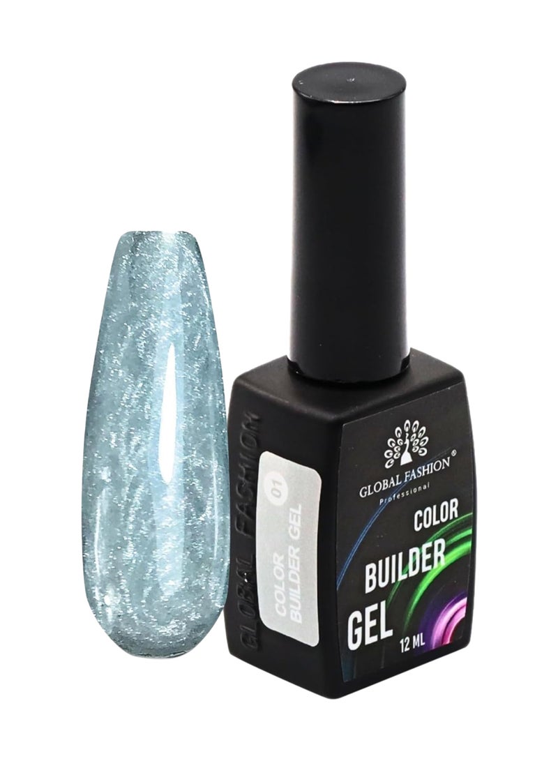 GLOBAL FASHION Professional Color Builder Gel 12Ml - Long-Lasting, Chip-Resistant Manicure  (Color 01)  - Image 1