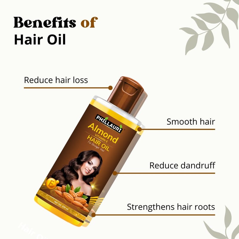 Phillauri Almond And Vitamin E Hair oil Almond Hair oil Almond Hair Oil For Men Almond And Vitamin E Hair Oil Hair Oil For men and women - Image 3
