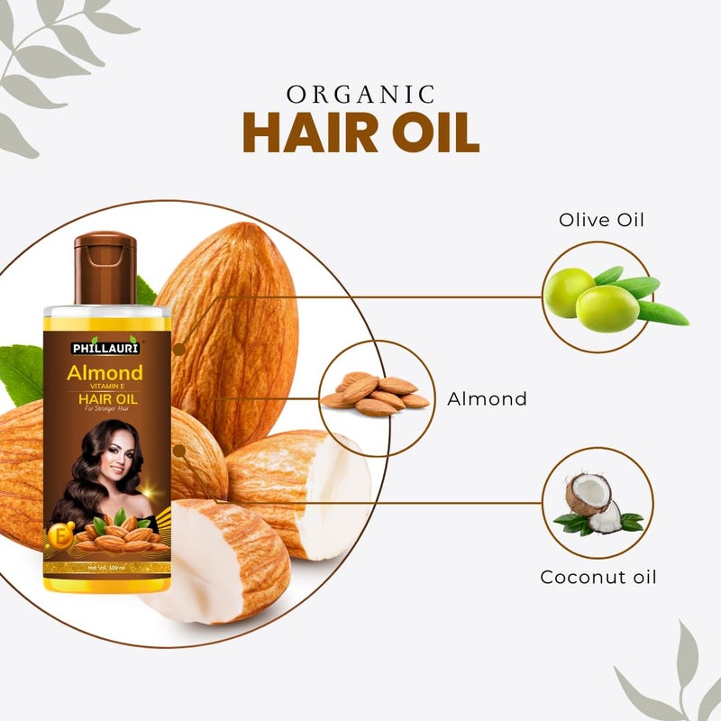 Phillauri Almond And Vitamin E Hair oil Almond Hair oil Almond Hair Oil For Men Almond And Vitamin E Hair Oil Hair Oil For men and women - Image 5