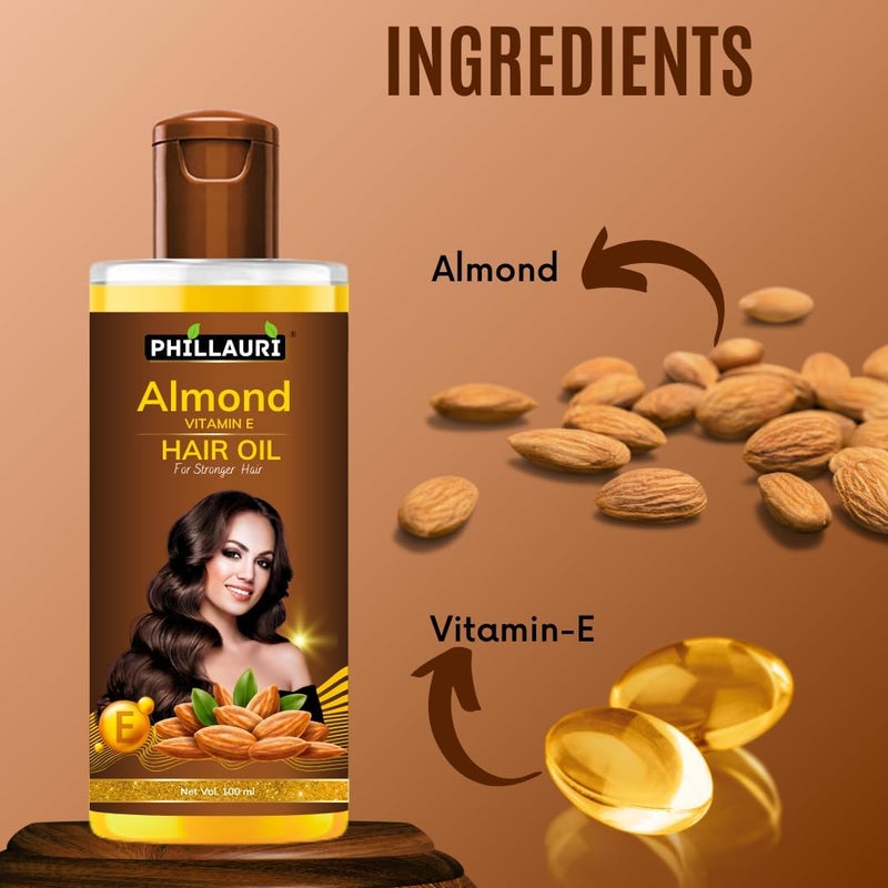 Phillauri Almond And Vitamin E Hair oil Almond Hair oil Almond Hair Oil For Men Almond And Vitamin E Hair Oil Hair Oil For men and women - Image 2