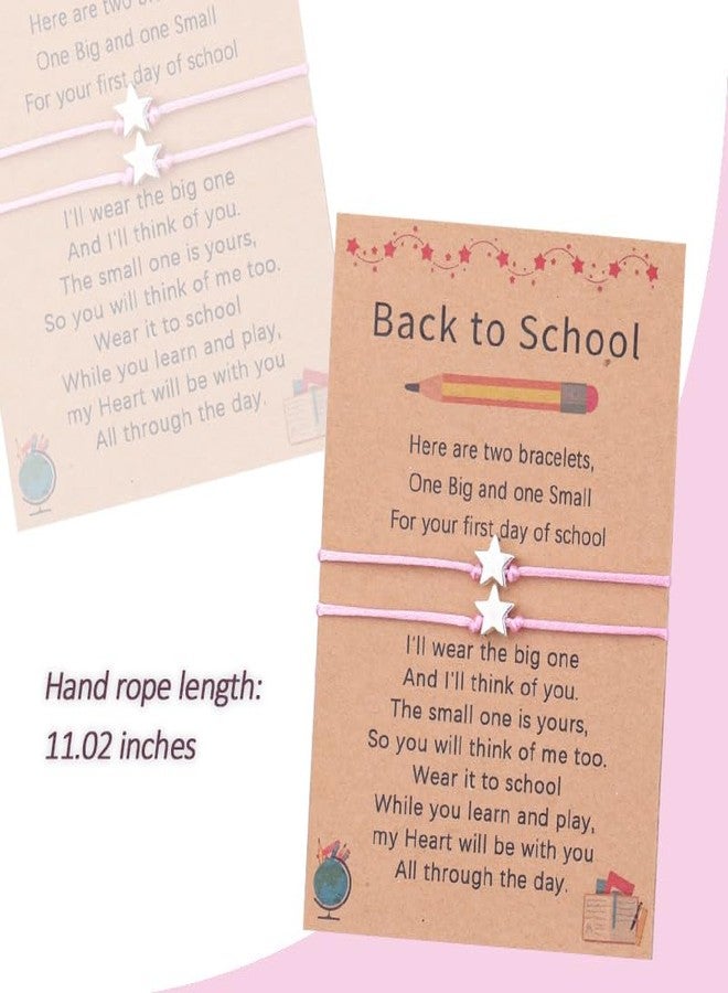 Yreamont Inspirational Motivational Gifts for Daughter Pink Star Bracelet Back to School Gifts Bracelet Mom And Daughter Gifts Matching Bracelets for Women Daughter Mommy And Me 1st Day of School Bracelet - Image 2