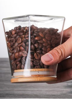 1Chase Borosilicate Glass Jar Rectangle with Bamboo Lids 750 ML (Set of 2)  - Image 3