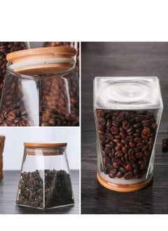 1Chase Borosilicate Glass Jar Rectangle with Bamboo Lids 750 ML (Set of 2)  - Image 4