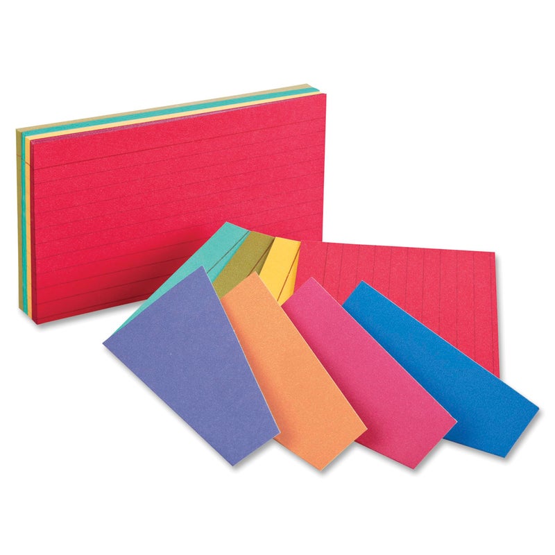 Oxford Extreme Index Cards, 3 x 5 Inches, Assorted Colors, 100 per pack (04736) - Image 1