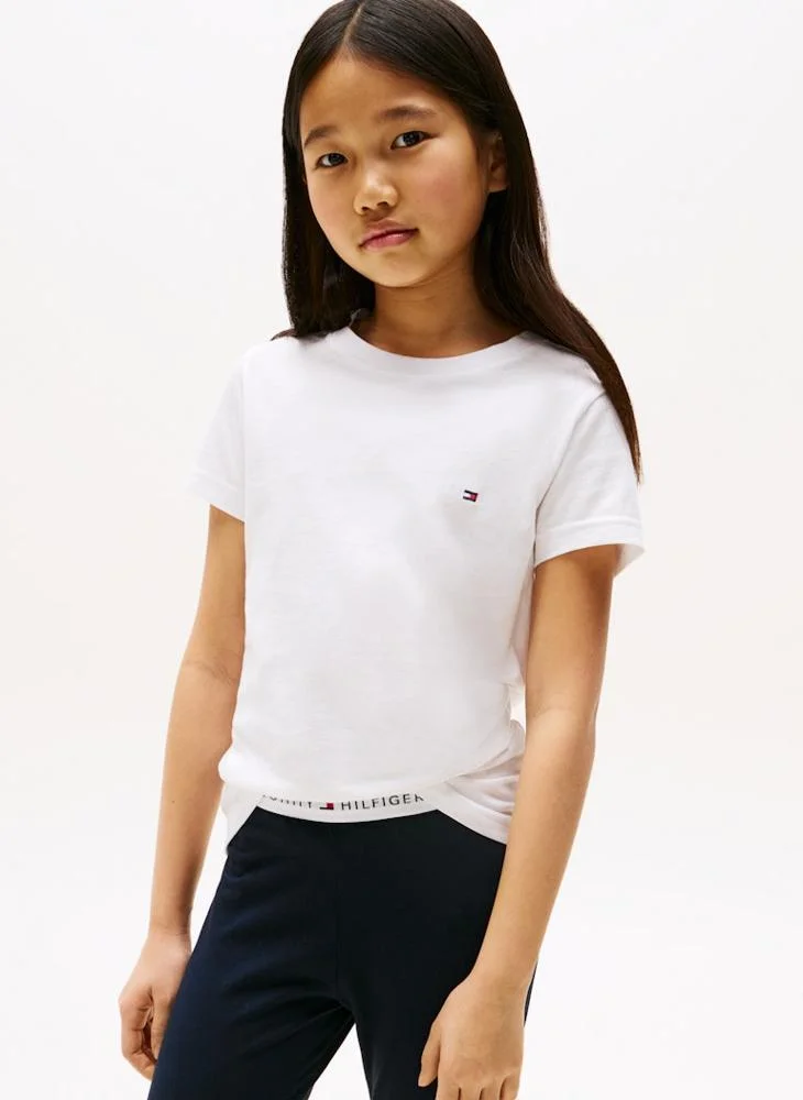 تومي هيلفيغر Kids 2 Pack Logo Crew Neck T-Shirt