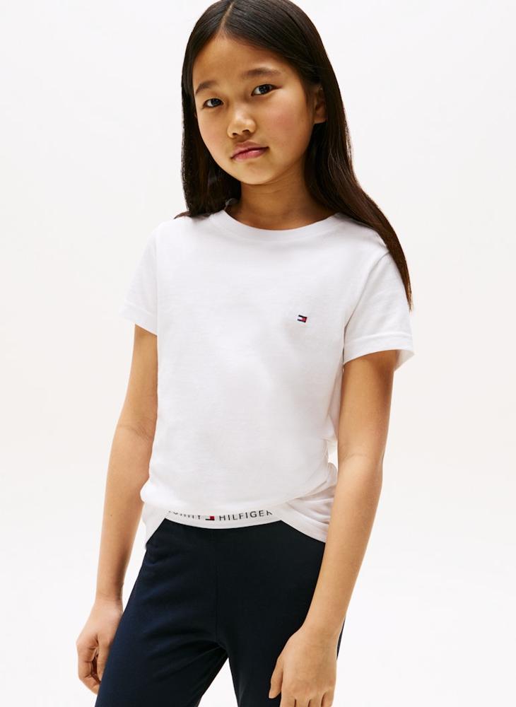 تومي هيلفيغر طقم تيشيرت قطعتين بشعار برقبة دائرية للأطفال - Image 2