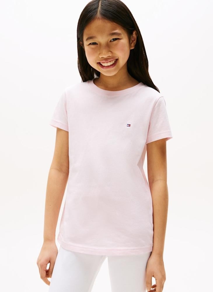 TOMMY HILFIGER Kids 2 Pack Logo Crew Neck T-Shirt - Image 4