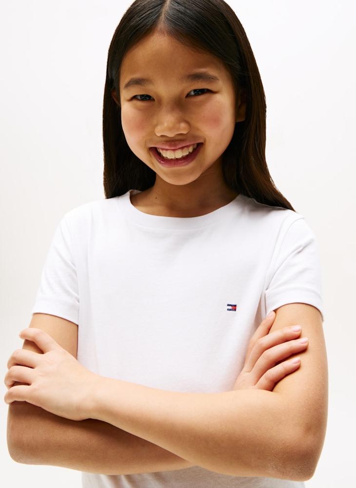 TOMMY HILFIGER Kids 2 Pack Logo Crew Neck T-Shirt - Image 5