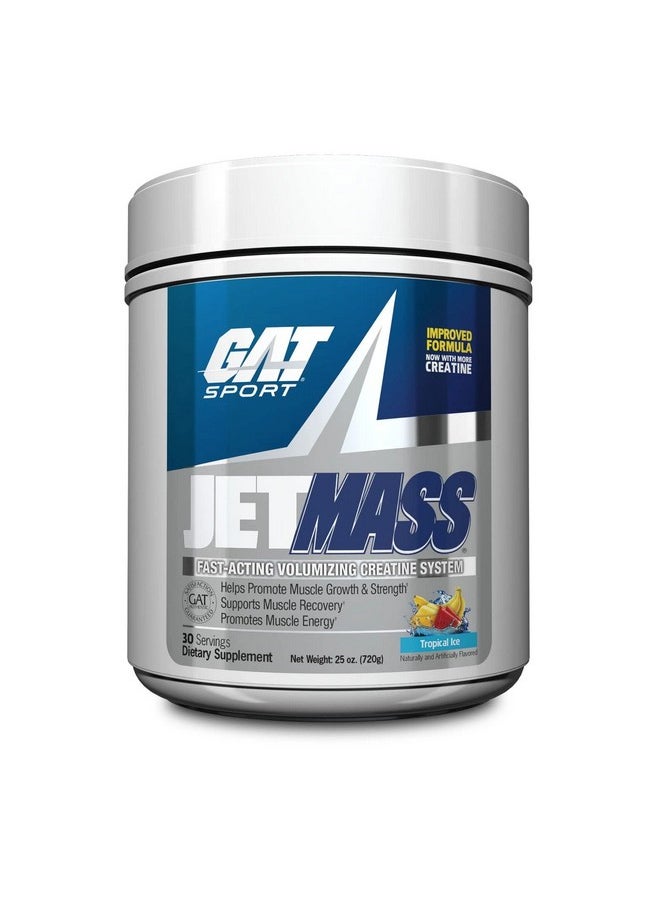 GAT SPORT GAT SPORT JetMass Fact-Acting Volumizing Creatine System, 30 Servings (Tropical Ice)  - Image 1