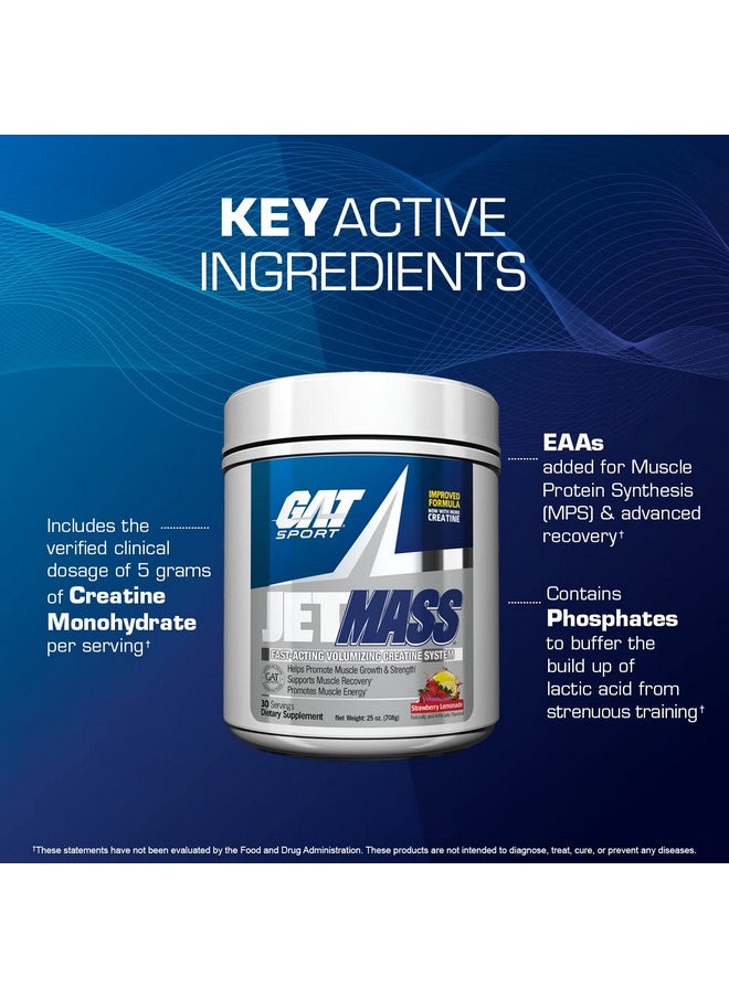 GAT SPORT GAT SPORT JetMass Fact-Acting Volumizing Creatine System, 30 Servings (Tropical Ice)  - Image 3