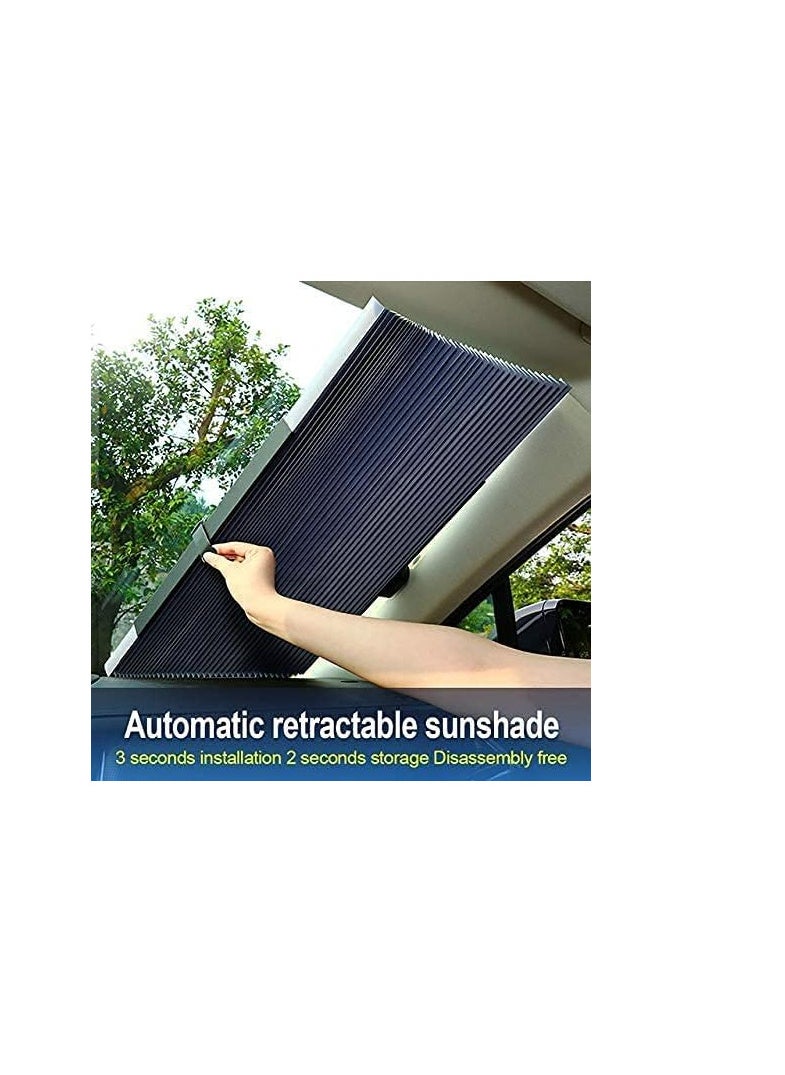 null - Sunshade-retractable car windshield sunscreen blocks 99% of UV rays to keep your car cool, car sunshade fits the rear window glass of various models with adhesive bases  from Rana store - Image 1
