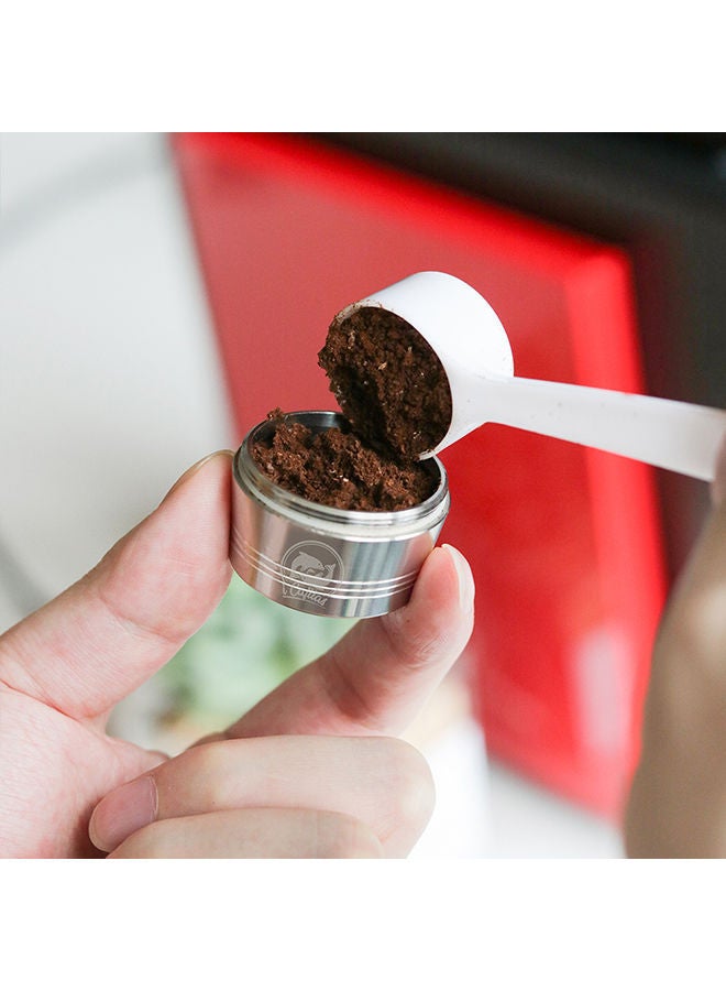 نيبمينينت وعاء لكبسولات القهوة قابل لإعادة التعبئة مع ملعقة فضي 65جرام - Image 4