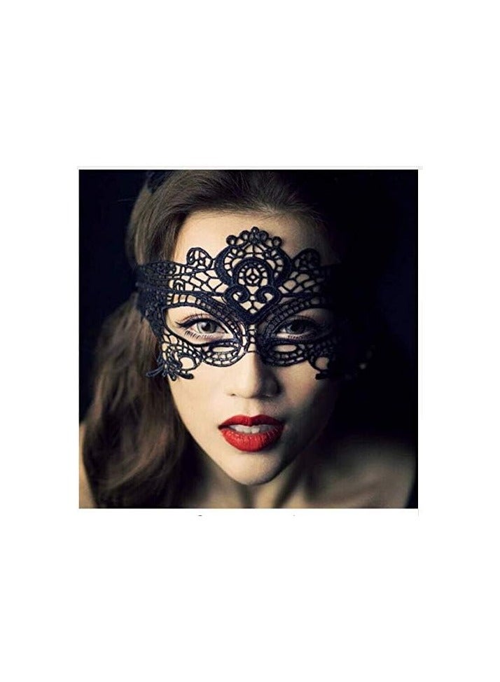 MIRFA Lace Cutout Eye Mask for Halloween - Image 1
