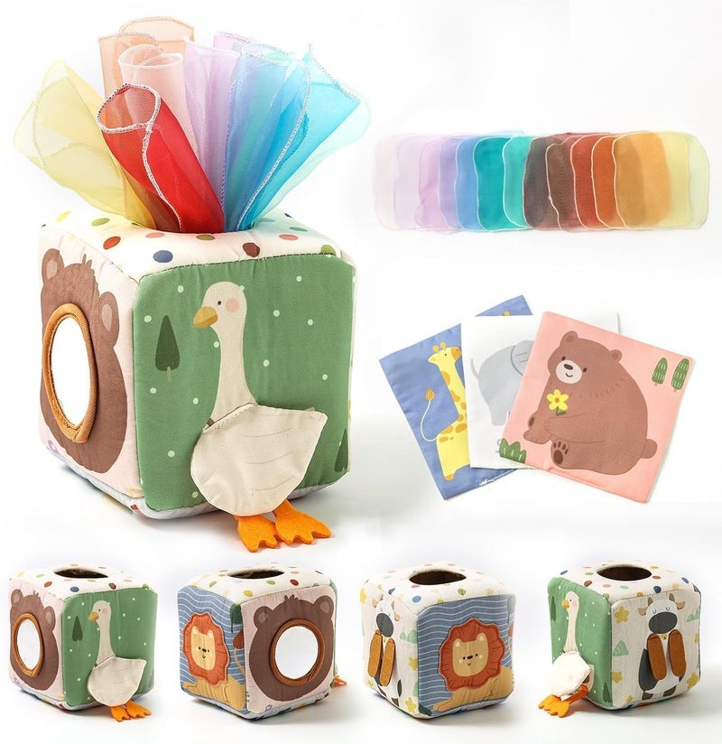 Promise Babe Baby Tissue Box Toy, Montessori Sensory Toys
