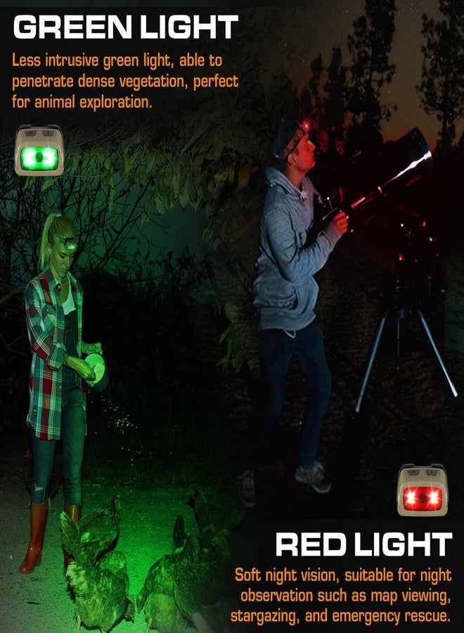 EverBrite Rechargeable Headlamp 350 Lumens, Red Green White Light & Tail Light, 7 Modes with Memory Function, Stepless Dimming, 30° Adjustable Head Lamp for Trail Running, Camping, Hunting - Image 5