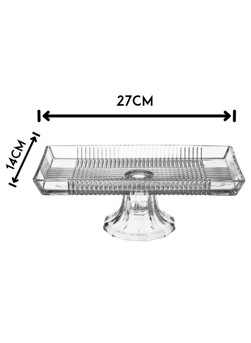 Glassware Serving plate with a base made of glass decorated from the inside - Image 4