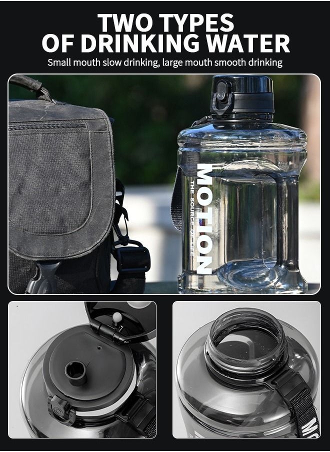 GROIC - Water Bottle with Chug lid, 2.5 Litre Large Water Bottle with Motivational Time Marker and Handle Leak-proof Big Water Jug Daily Water Intake Bottle with Tea Separator and Markings Gym Water Jug - Image 1