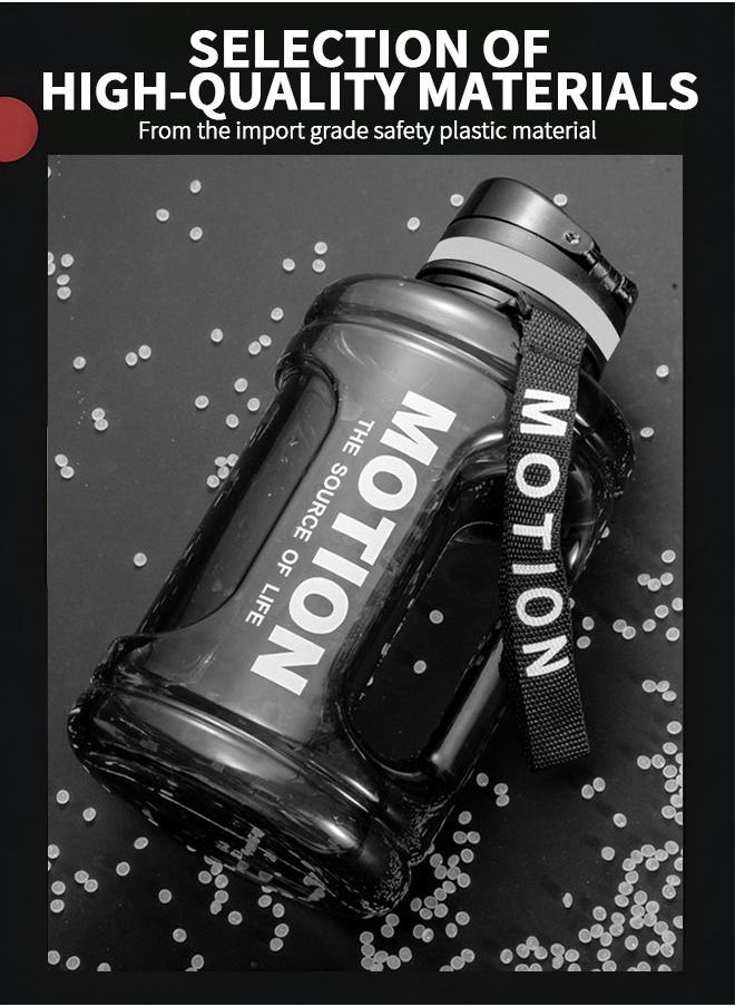 GROIC - Water Bottle with Chug lid, 2.5 Litre Large Water Bottle with Motivational Time Marker and Handle Leak-proof Big Water Jug Daily Water Intake Bottle with Tea Separator and Markings Gym Water Jug - Image 1