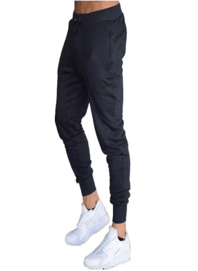 Loquat Slim Fit Casual Sports Pants Navy Blue  - Image 2