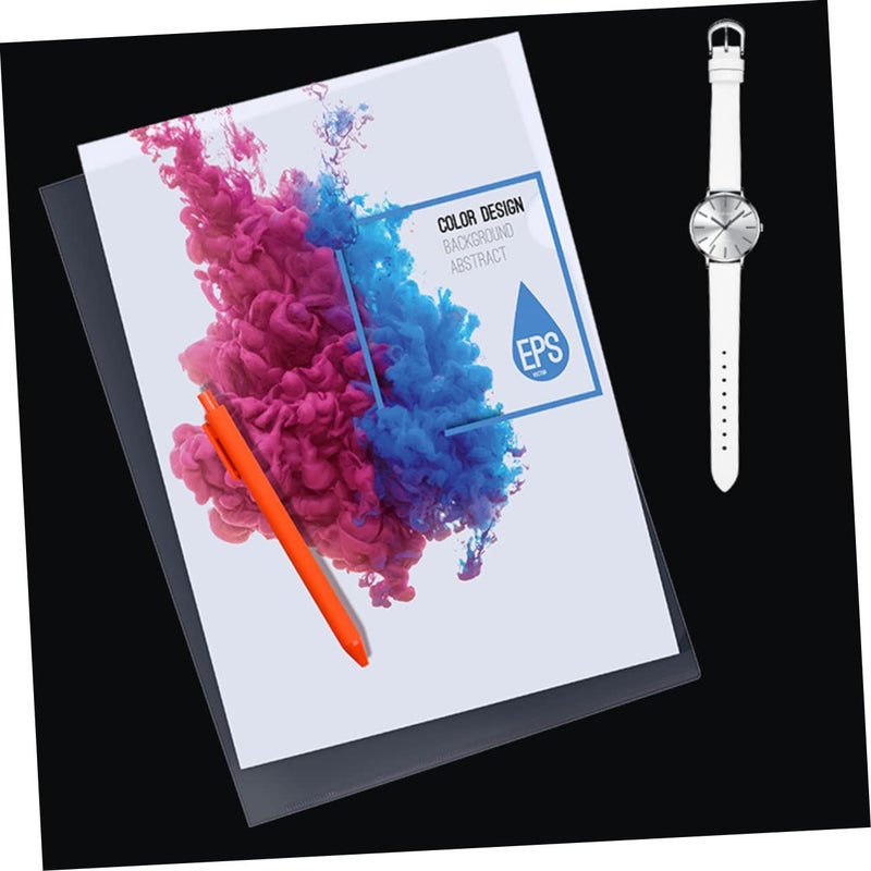 12Pcs Letter Size Plastic Document Sleeves Clear File Folders with Prongs School Office Supplies - Image 5