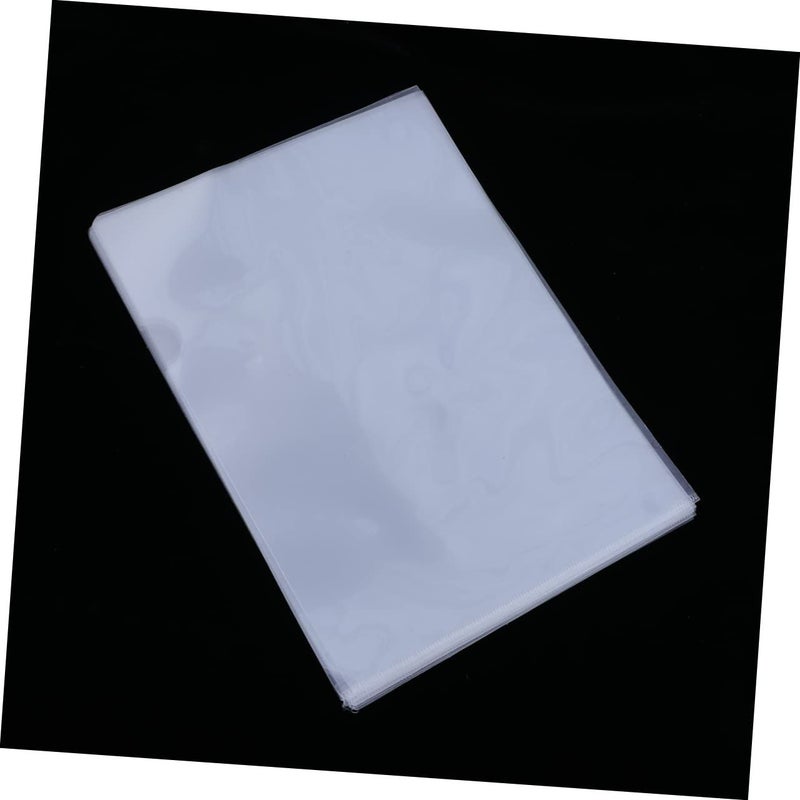 12Pcs Letter Size Plastic Document Sleeves Clear File Folders with Prongs School Office Supplies - Image 4
