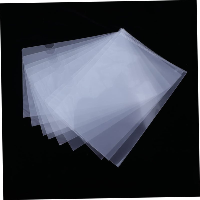 12Pcs Letter Size Plastic Document Sleeves Clear File Folders with Prongs School Office Supplies - Image 3