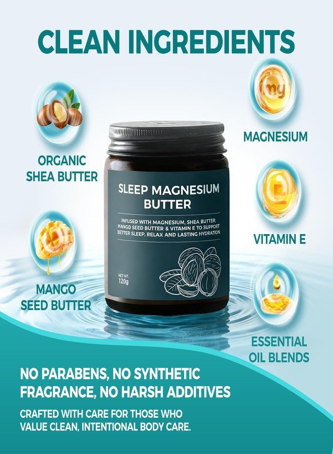 Pwkvsn Magnesium Butter for Sleep, Deep Winter Nighttime Magnesium Body Cream with with Shea & Mango Seed Butter, Magnesium, Vitamin E and Natural Essential Oils for Relaxation(1 PC - Image 3