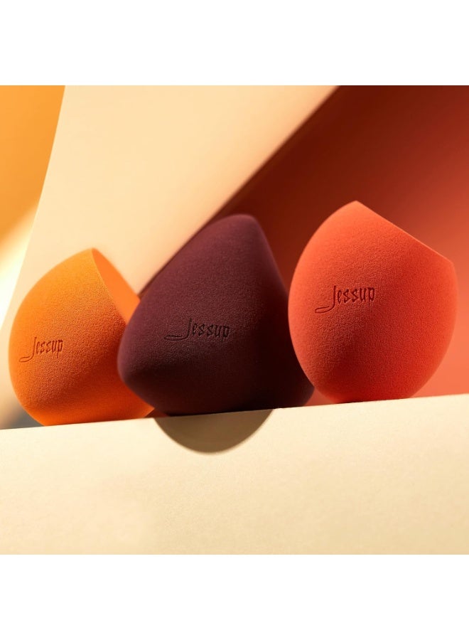 جيساب مجموعة إسفنجات مكياج من جيسوب، 3 قطع إسفنجات مكياج للوجه، إسفنجات تجميل ناعمة، إسفنجة كريم أساس، إسفنجة مزج المكياج، إسفنجة إخفاء العيوب، SP013 - Image 4