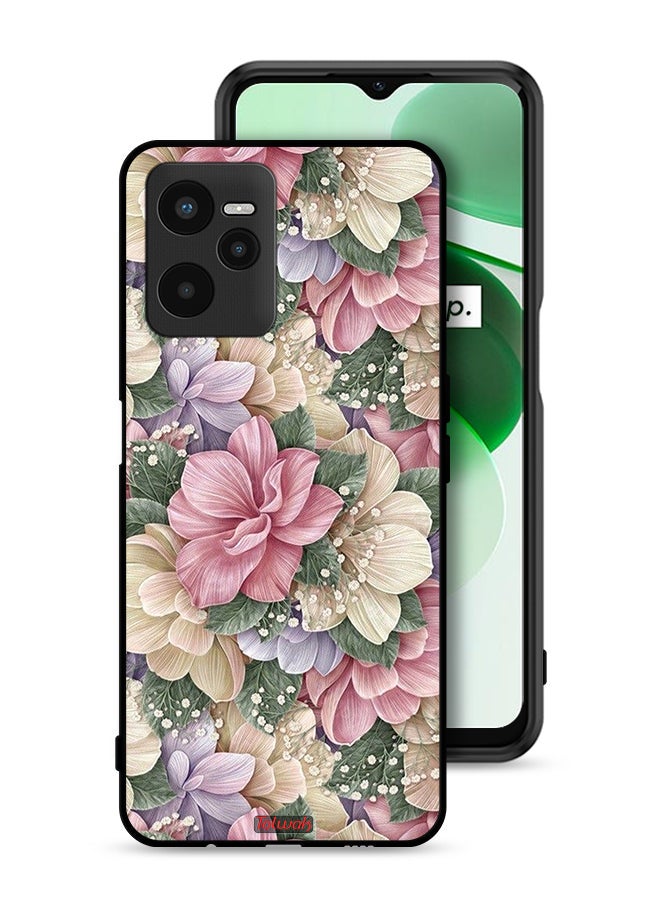 Tolwak Realme C35 Protective Case Cover Hd Floral - Image 1
