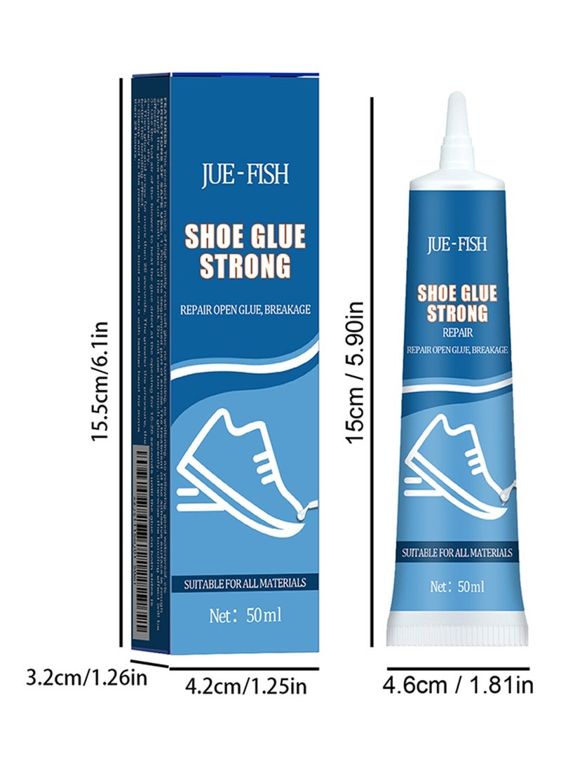 JUE-FISH - Shoe Glue Strong,Repair Open Glue,Breakage,Professional Sandals Fix Glue For Grade Low Odor Quick Dry Low-Temperature Resistant,50ml - Image 1