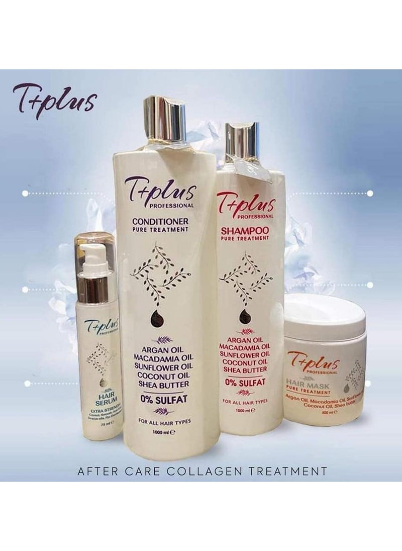 T Plus - T+plus hair treatment set of four , one litre size - Image 1