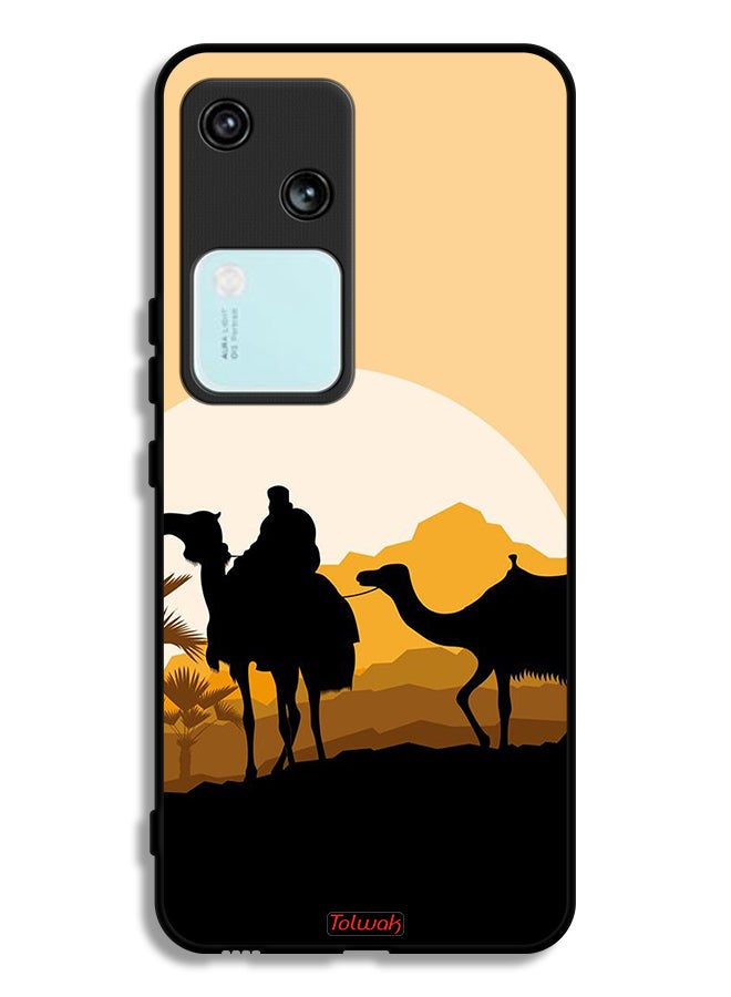 Tolwak Vivo S18 5G Protective Case Cover Camels In Desert Art - Image 1