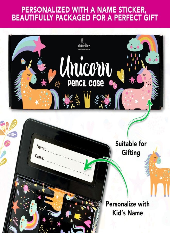 Decorably Pop Up Multifunctional Unicorn Pencil Case with Calculator for Girls, Sharpener, Pen Slots and Mini Drawer - Pencil Case for Kids with 2 Main Compartments - Image 5